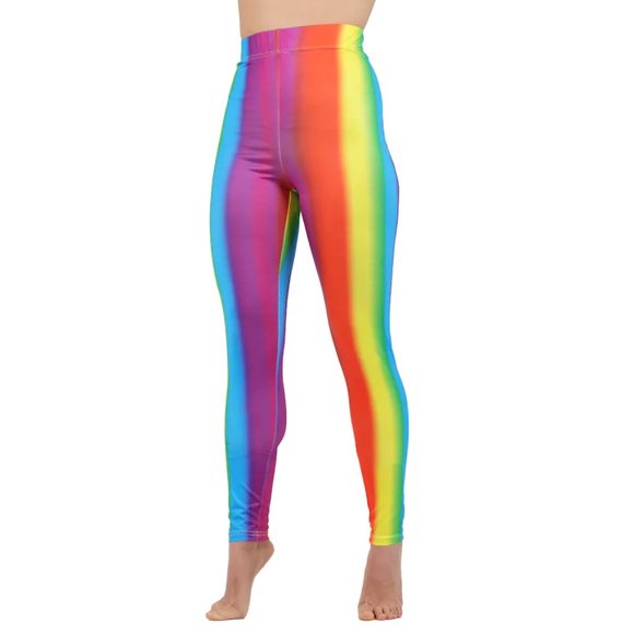 Women’s Just Me High Waist Leggings Size Small/Medium Rainbow Pride - Picture 1 of 7